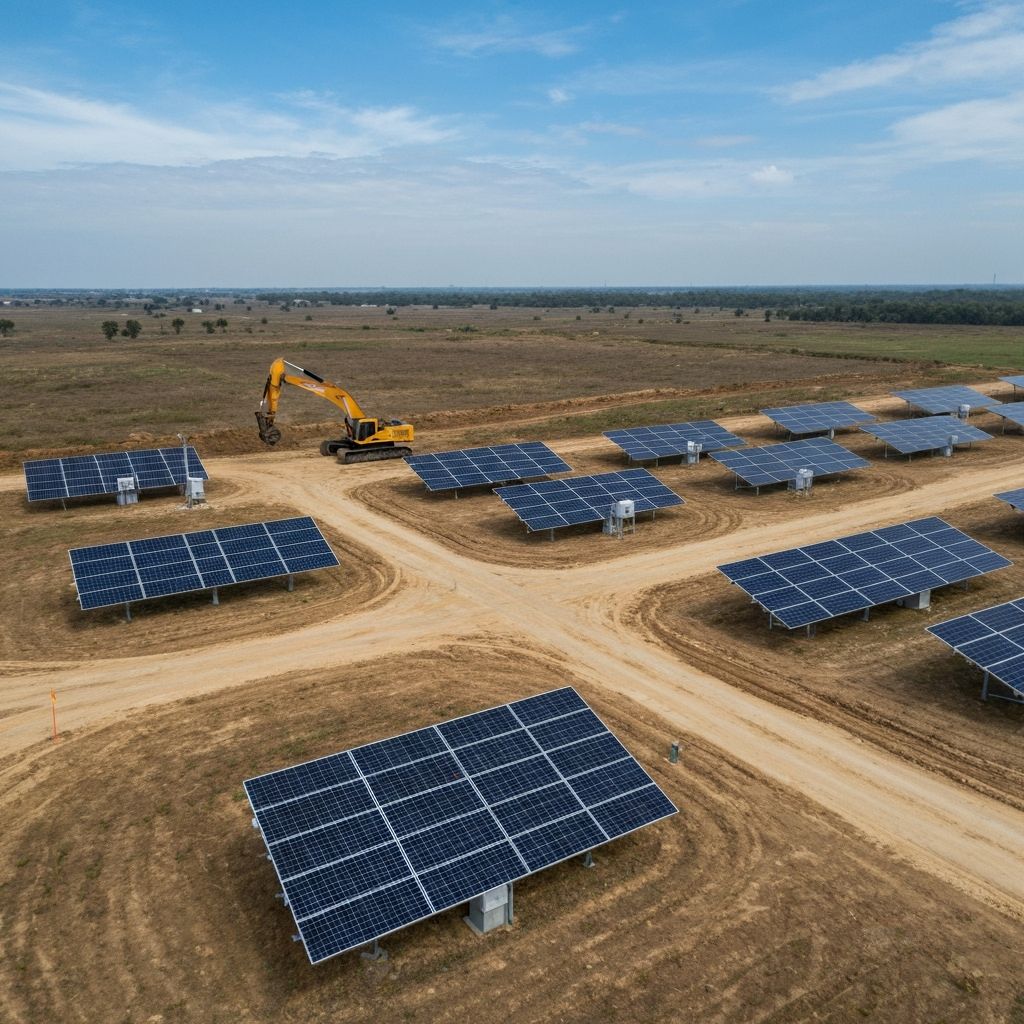 The lifecycle of a utility-scale solar plant